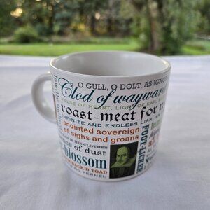 Shakespeare insults coffee mug with both mean and witty insults